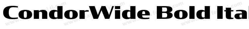 CondorWide Bold Italic字体转换